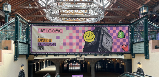 Welcome banner a Shopify Unite 2022